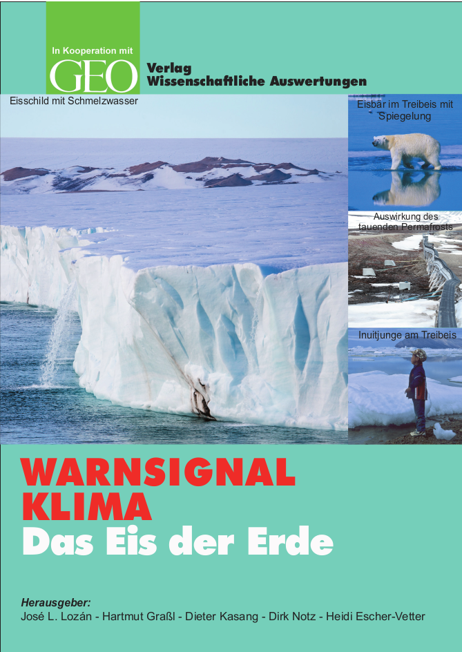 Titelseite vom Buch: Warnsignal Klima - Das Eis der Erde