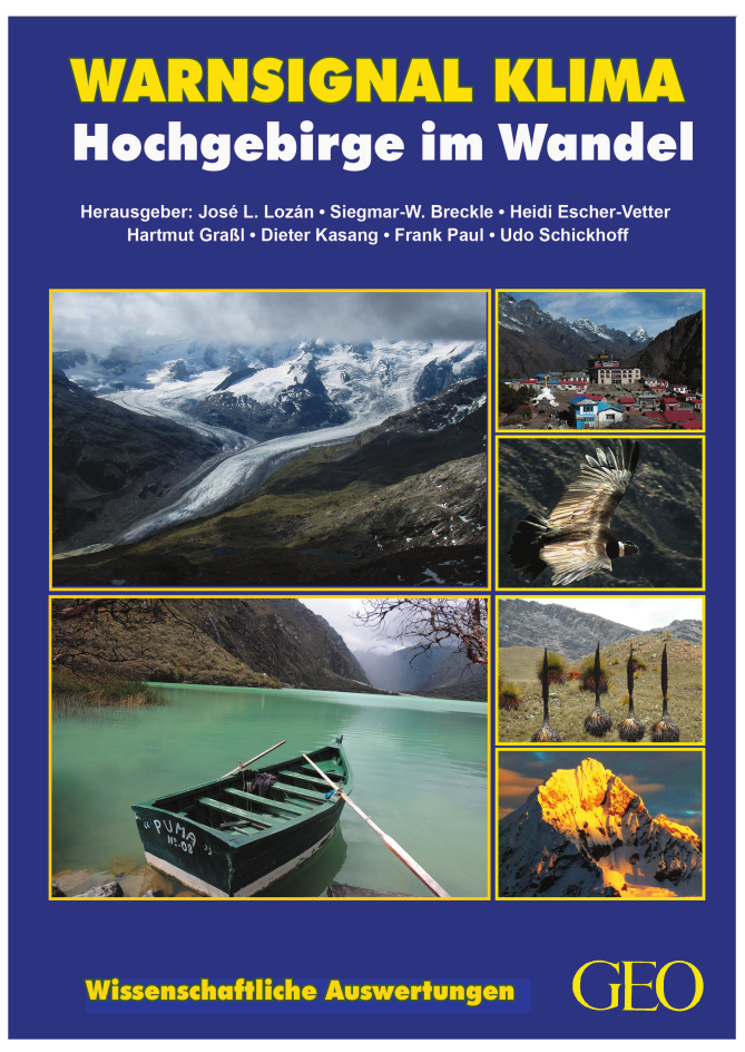 Titelseite vom Buch: Warnsignal Klima - Hochgebirge im Wandel